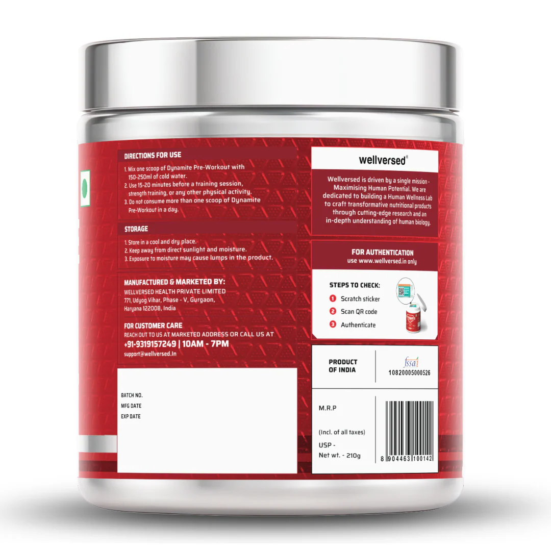 Dynamite Pre-Workout (210g, 15 Servings) | Fruit Blast - Image 4