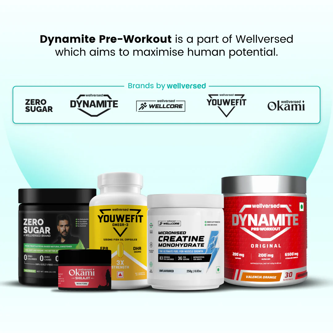 Dynamite Pre-Workout | Valencia Orange - (420g, 30 Servings) - Image 9