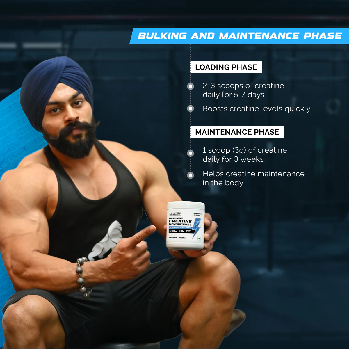 Wellcore - Micronised Creatine Monohydrate (100g, 33 Servings) - Image 5